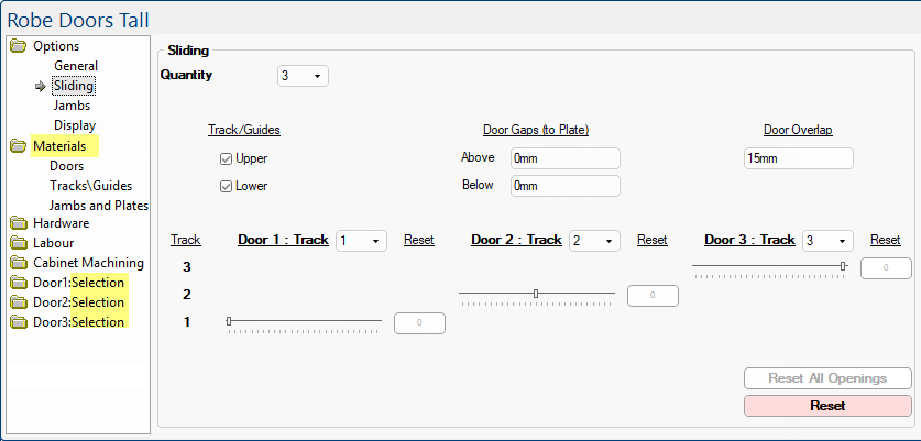 Click to view materials for Selection > Jambs and Plates