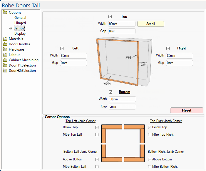 Click to view Materials-Advanced > Robe Door Jambs & Plates page of the Drawing Properties
