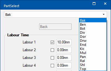 Labour - Part Rate form  -  Click to Expand