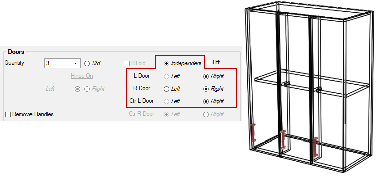 Click to view the 3 door cabinet changed to a single Lift door&nbsp;