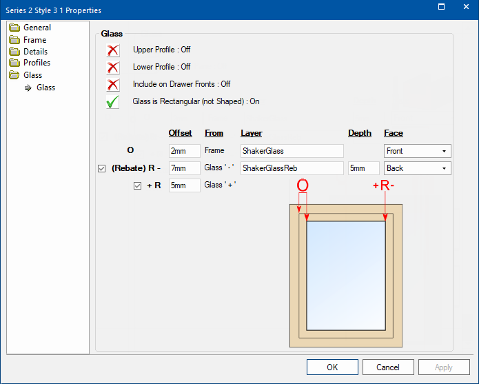 Glass page of selected Series  -  Click to view Profile Doors page