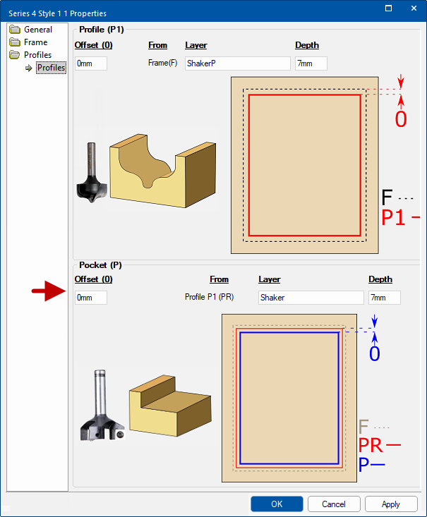 Pocket Offsets in DoorMaster LT