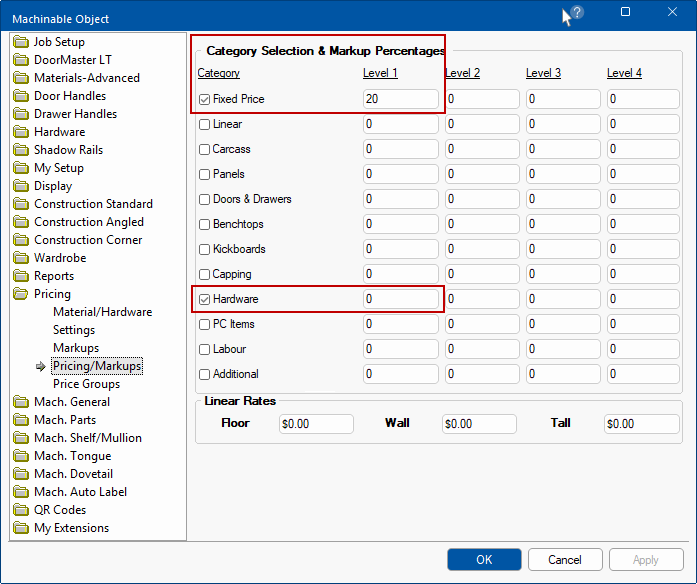 Pricing Advanced Object