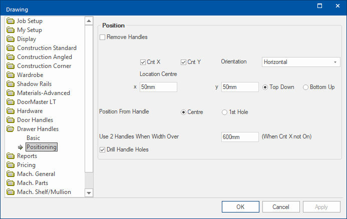 Click to view Door Handles > Positioning page