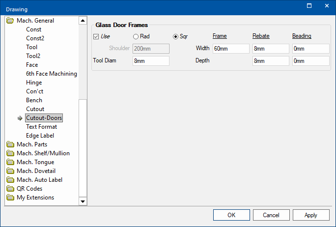 Click to view Cabinet Details - Make Glass Door option