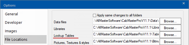 Select path to Tables folder and copy to enable you to paste into Windows File Explorer