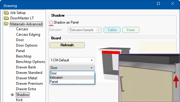 Click to view Materials Manager Properties