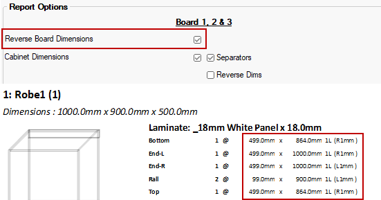 Click to view cabinet settings and comparisons