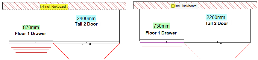 Click to view 'Display Cabinet Height' at cabinet level