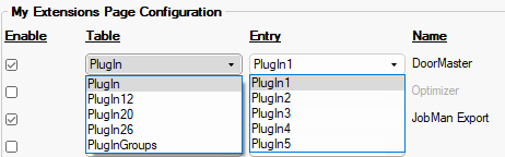 Click to view Enabled tables on the Plug-Ins page