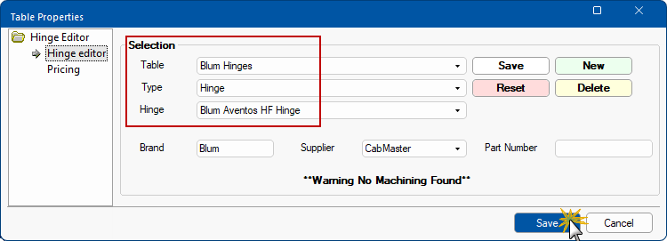 Click to view example of required Machining Information