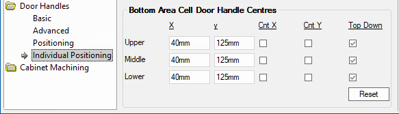 Bottom Area Handle Positions