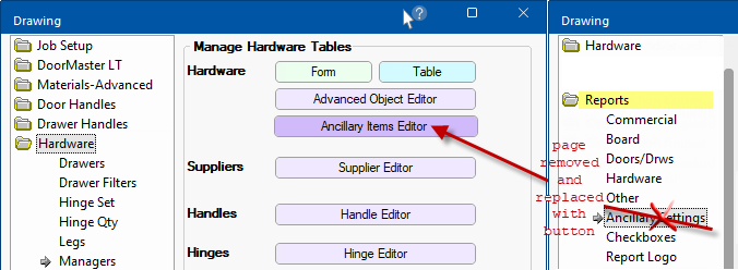 Click to view previous Ancillary options